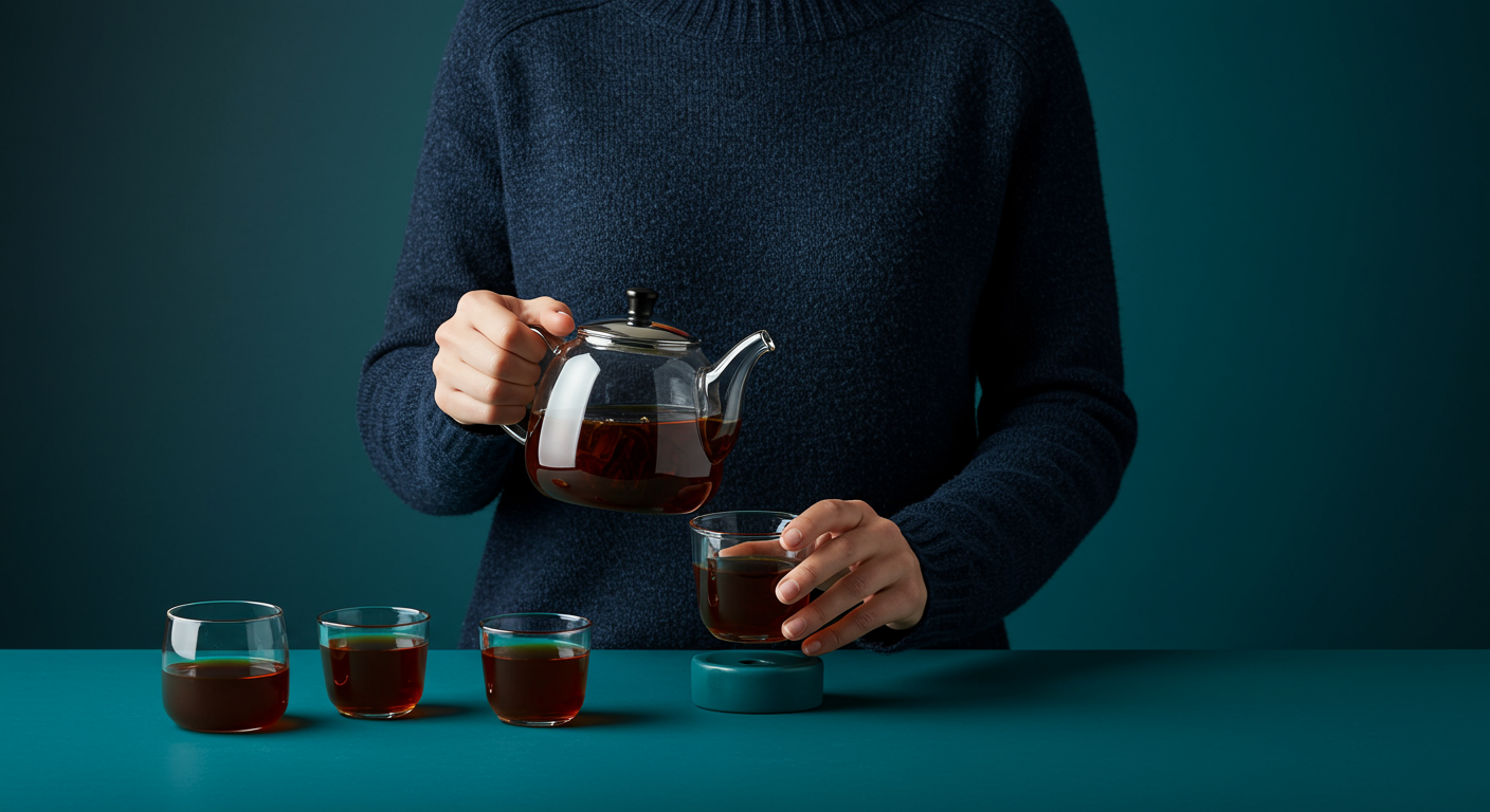 black tea in a pot