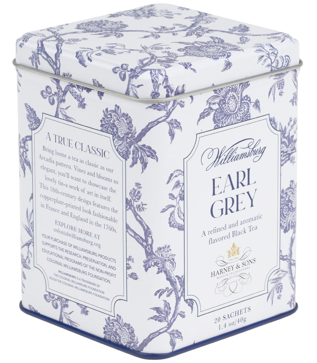 Harney & Sons Williamsburg Earl Grey, Tin of 20 Sachets