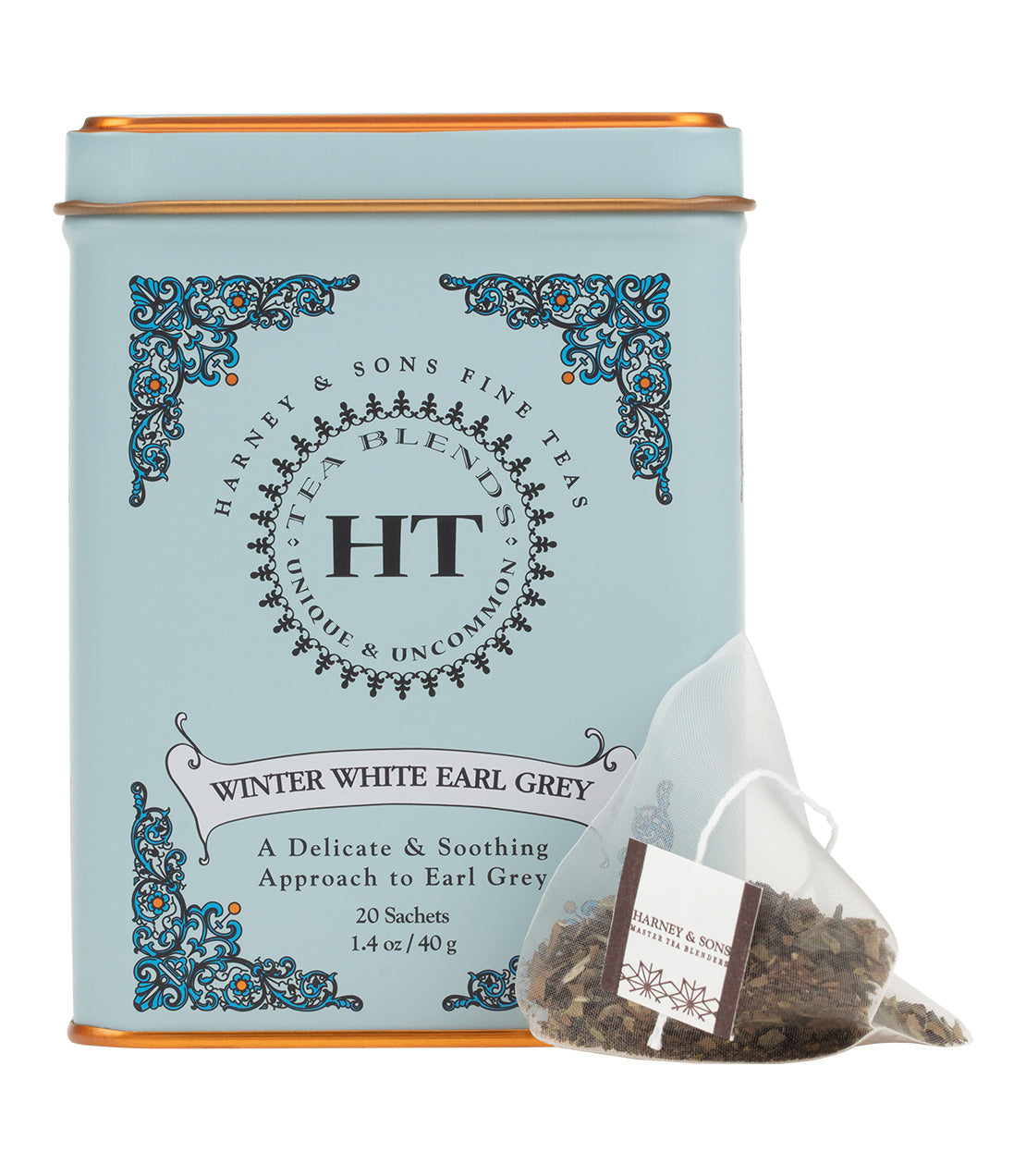 Harney & Sons Winter White Earl Grey, HT Tin of 20 Sachets