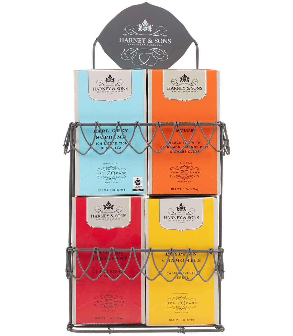 Harney & Sons Harney & Sons Display Rack - Decorative Wire, for 4 Premium Teabag Boxes