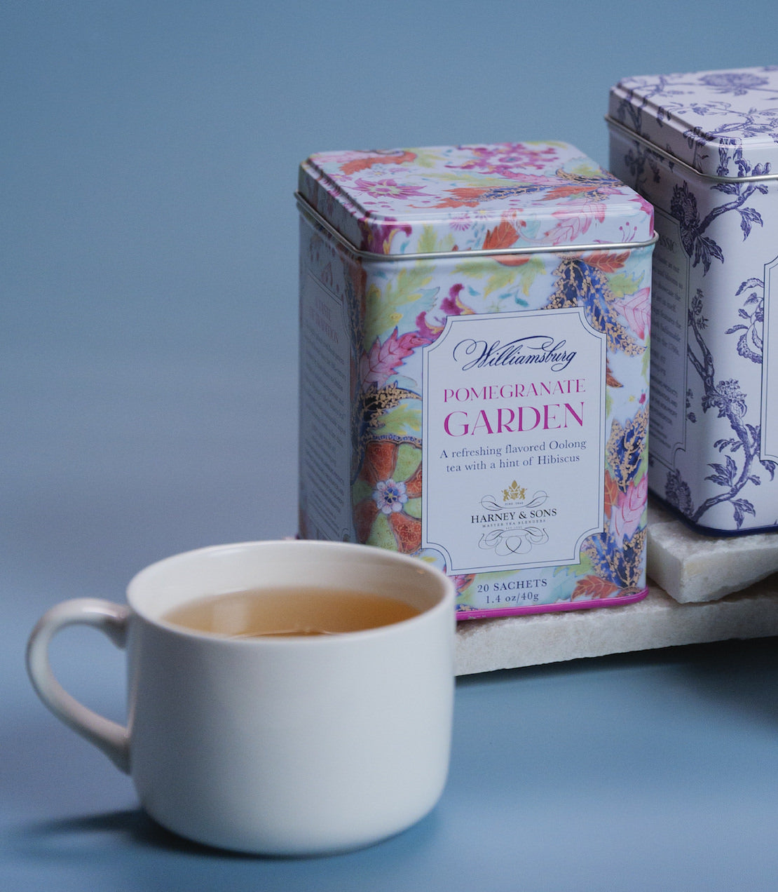 Harney & Sons Williamsburg Pomegranate Garden, Tin of 20 Sachets