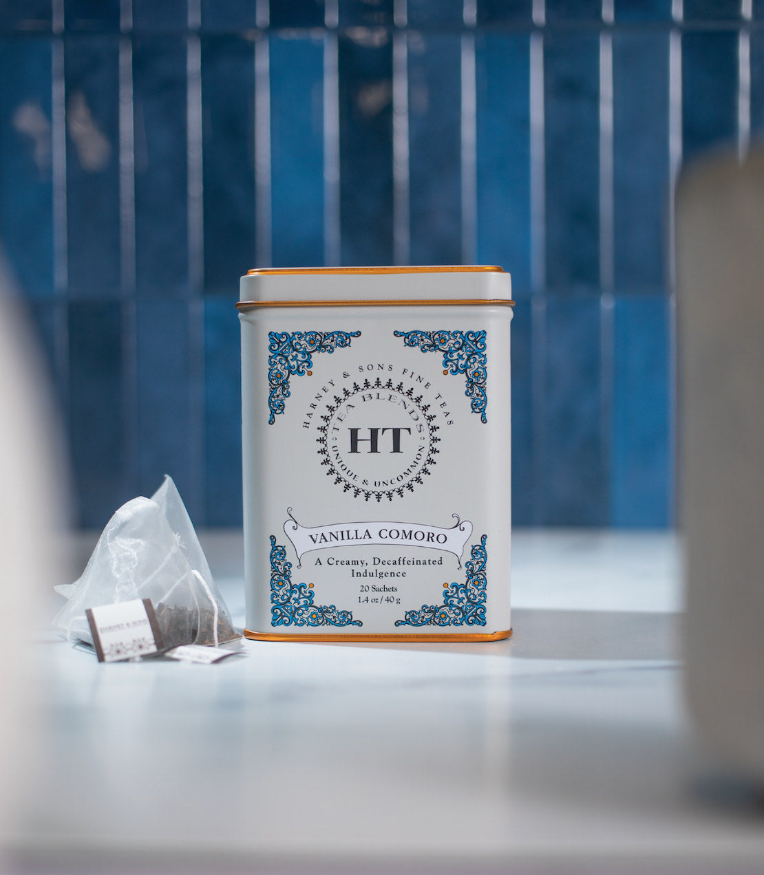 Harney & Sons Decaf Vanilla Comoro, HT Tin of 20 Sachets