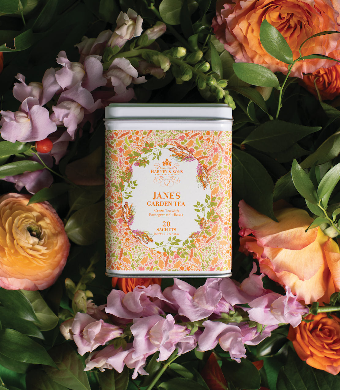 Harney & Sons Jane's Garden Tea, Tin of 20 Sachets