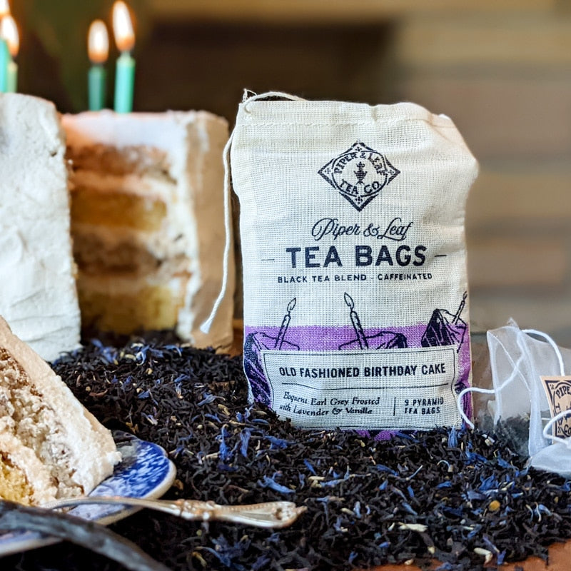 Piper and Leaf Old Fashioned Birthday Cake 9ct Tea Bags in Muslin