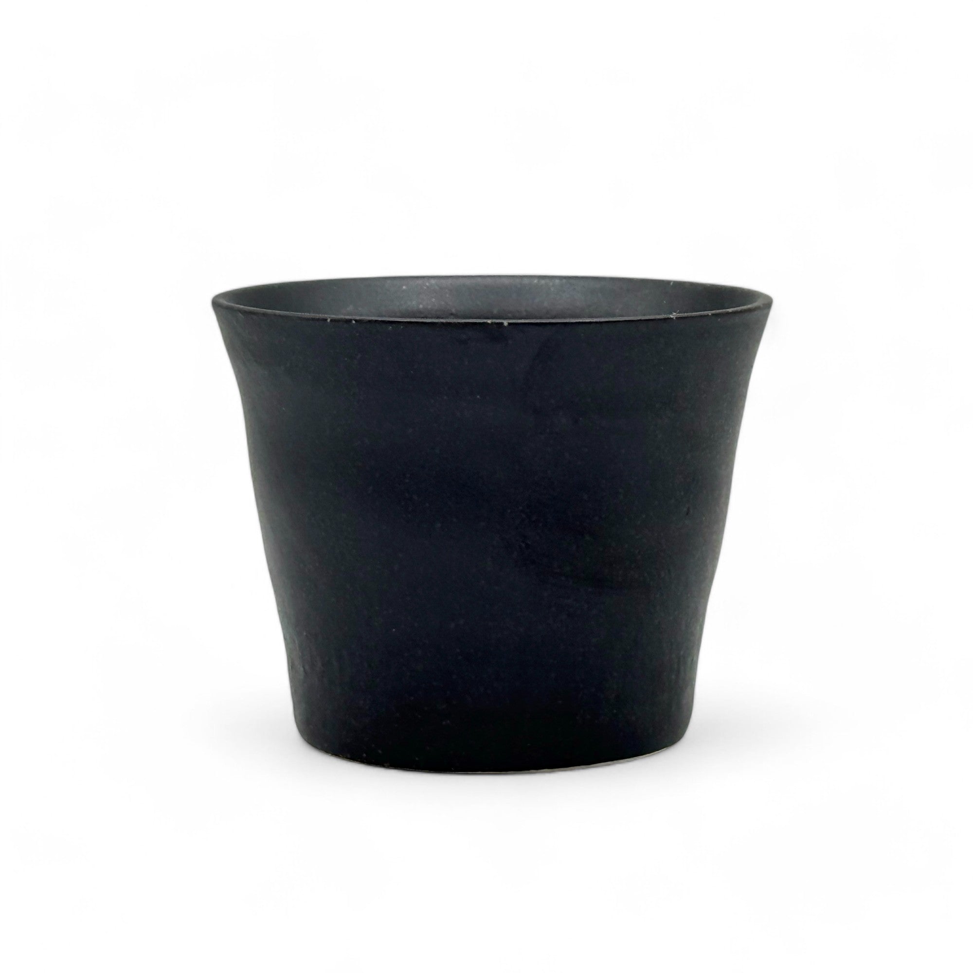 Inoue Tea Kuro Black Tesshin Mino-yaki Yunomi - Japanese Teacup