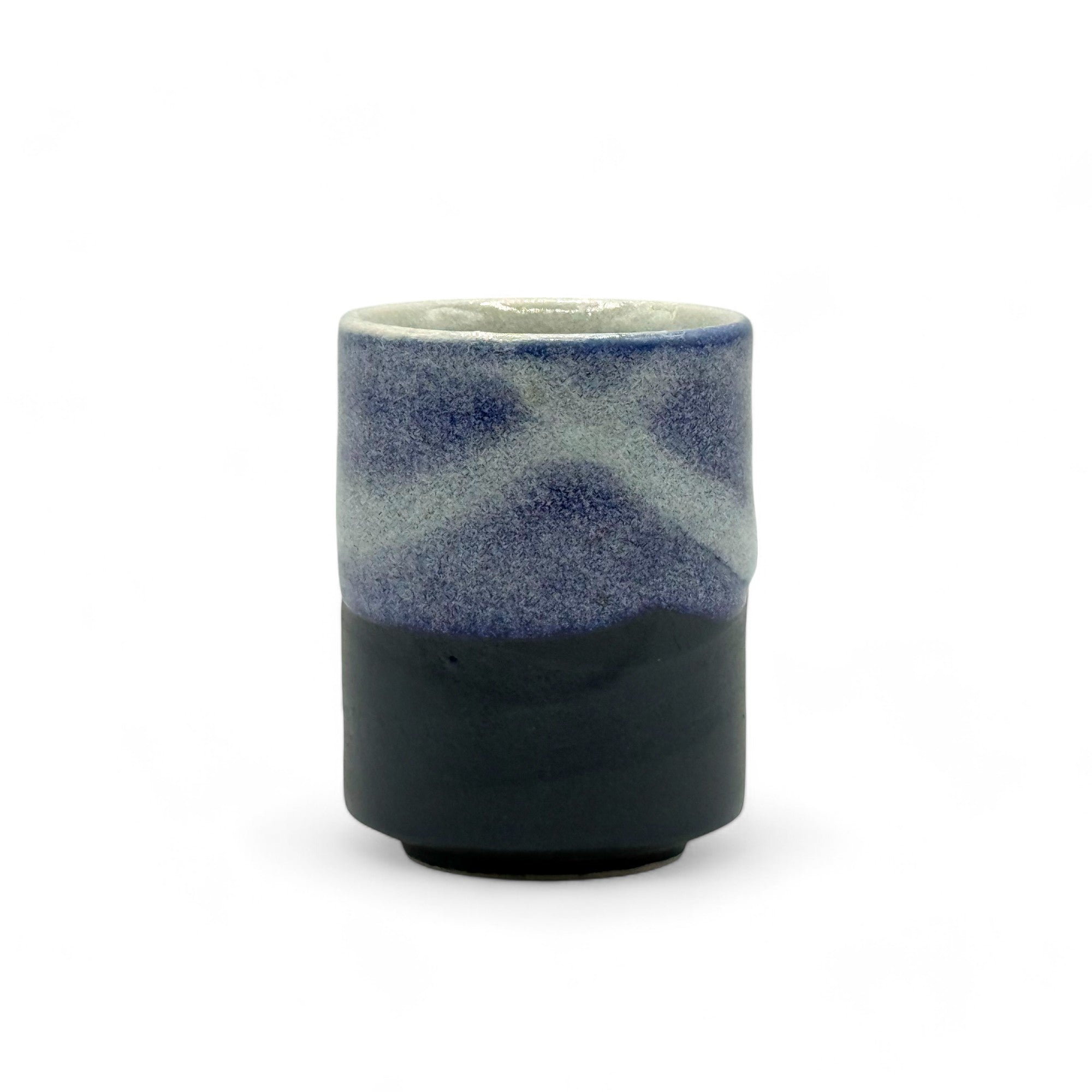 Inoue Tea Ruri Kesho Black Mino-yaki Yunomi - Japanese Teacup