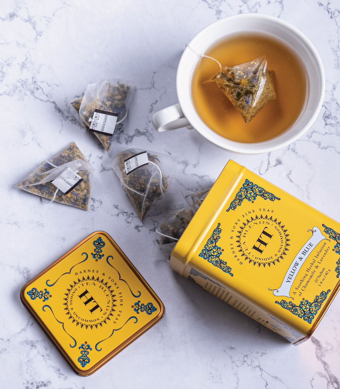 Harney & Sons Yellow & Blue, HT Tin of 20 Sachets