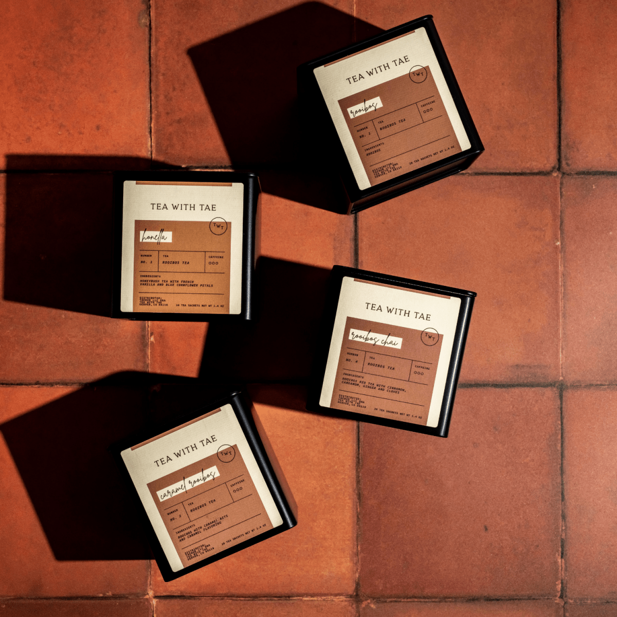 Tea with Tae Caramel Rooibos Tea Tin Gift (20 tea sachets)