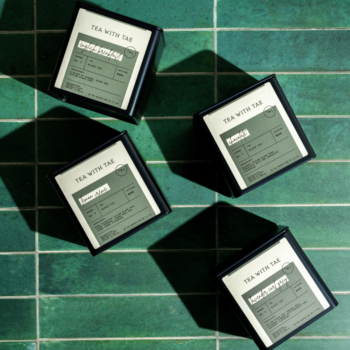 Tea with Tae Chocolate Black Tea Tin Gift (20 tea sachets)