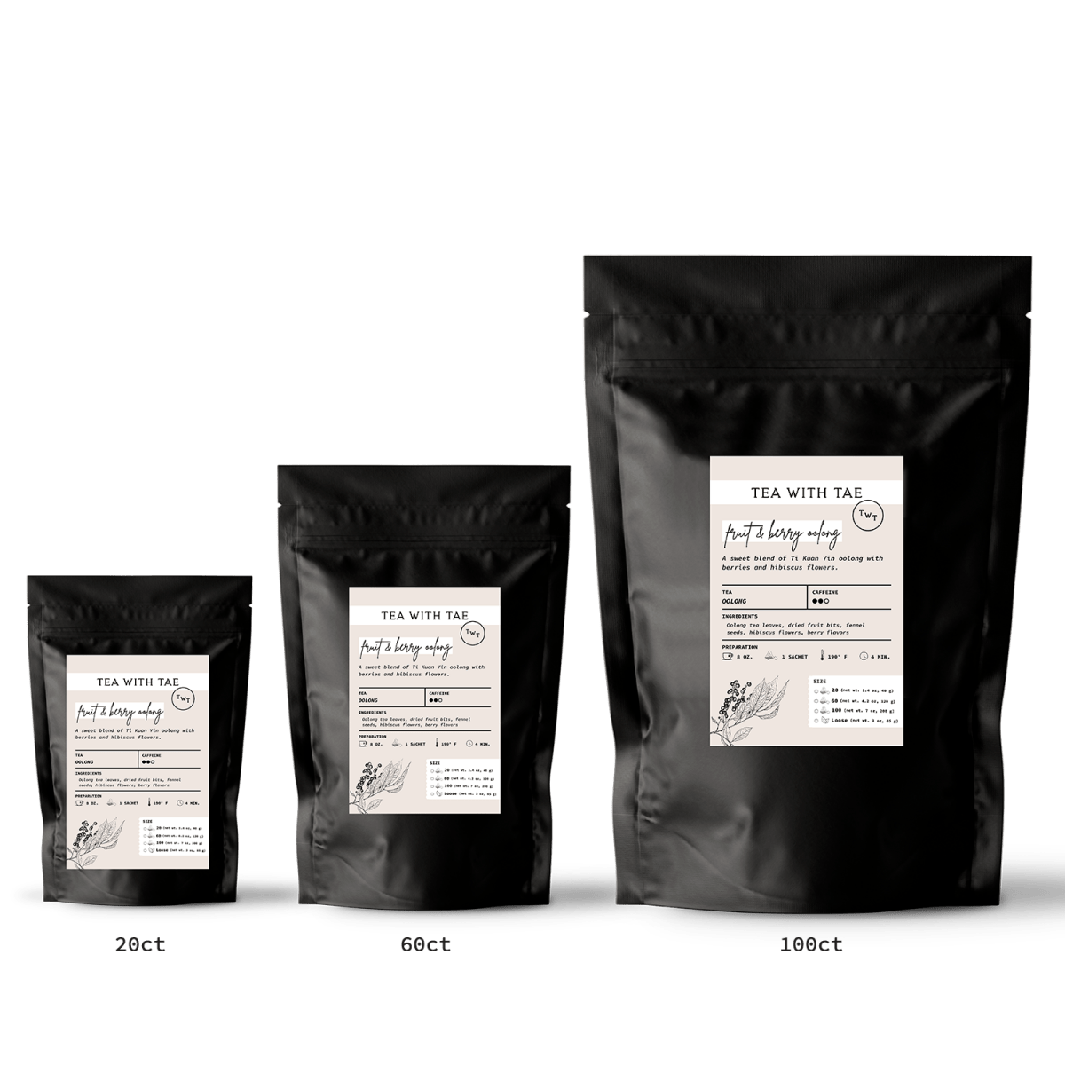 Tea with Tae Fruit & Berry Oolong Pouch