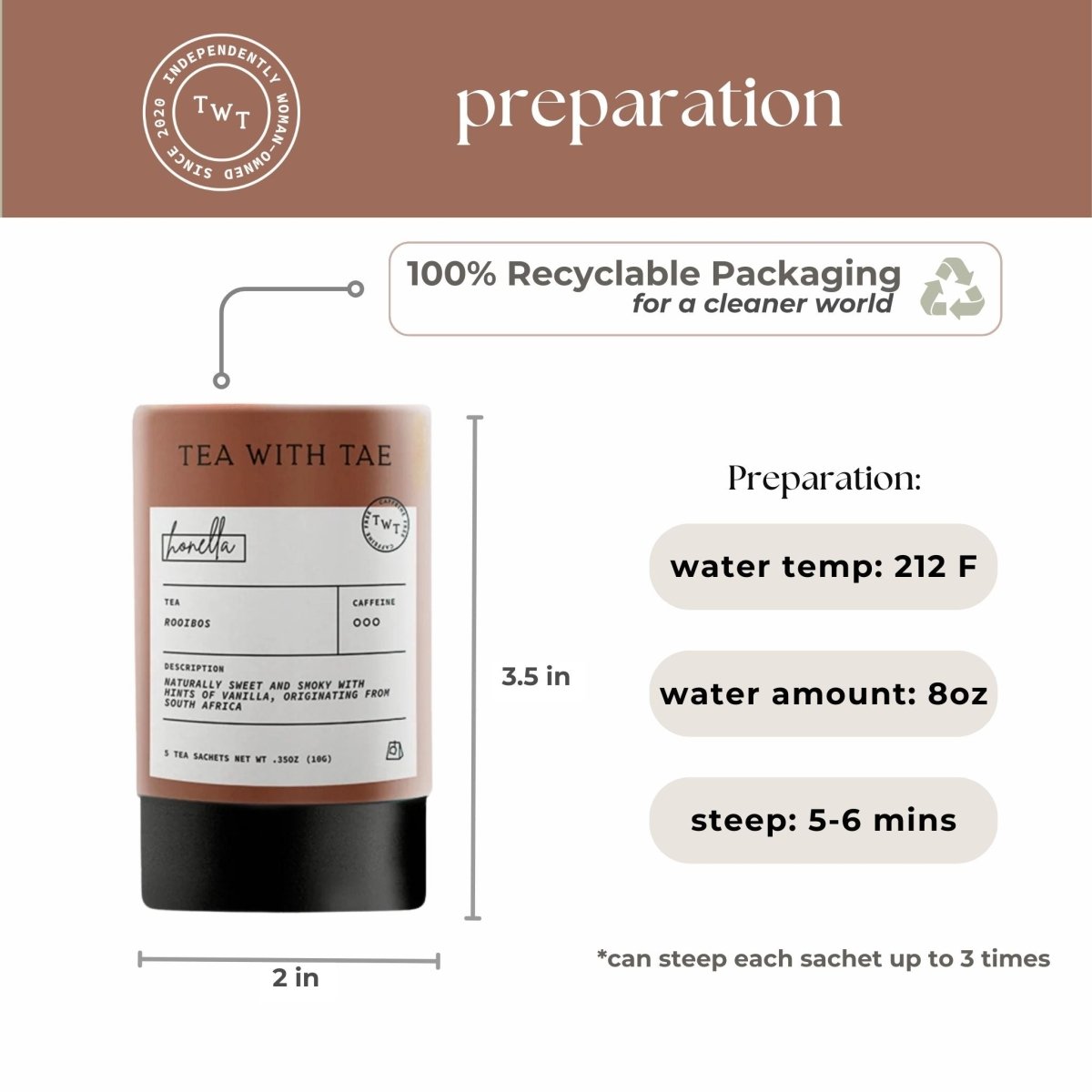 Tea with Tae Honella Mini Tea Tube (5 tea bags)