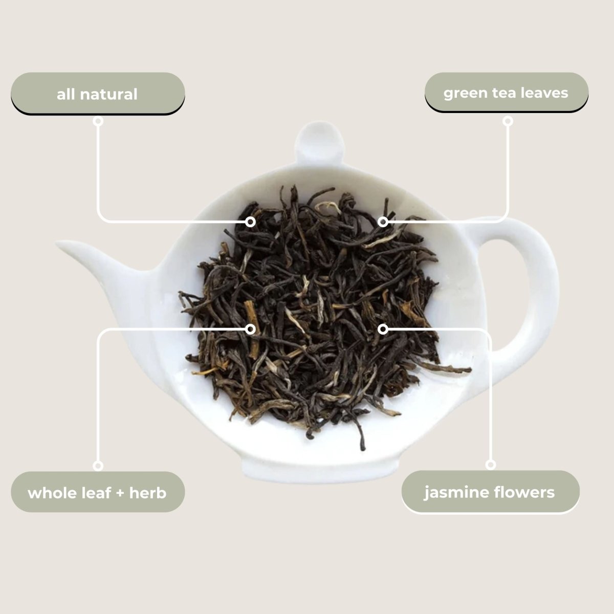 Tea with Tae Jasmine Green Tea Mini Tea Tube (5 tea bags)