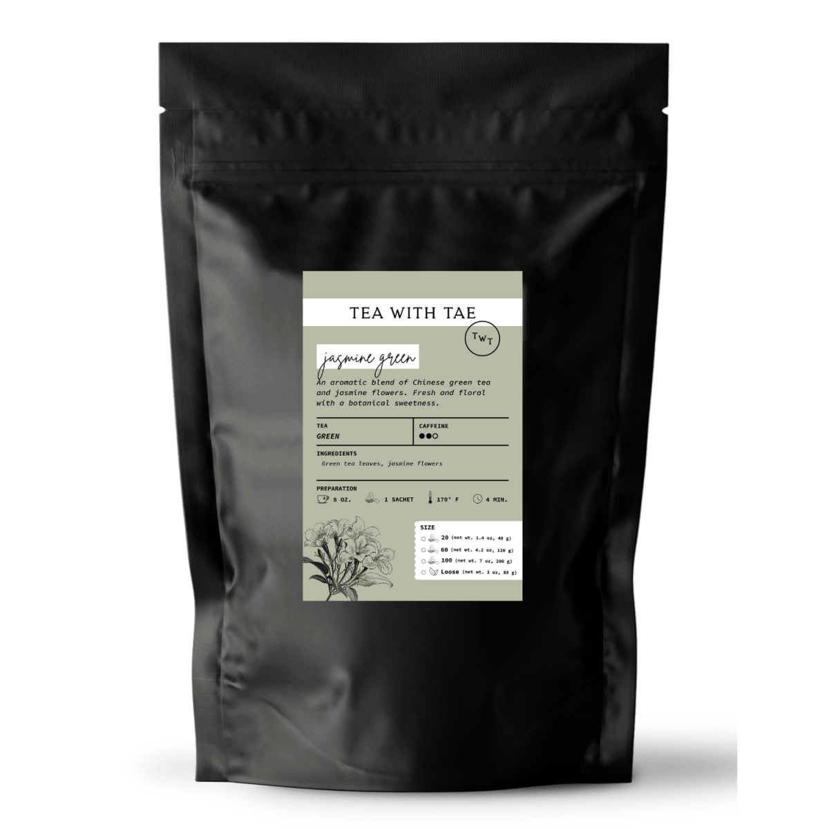 Tea with Tae Jasmine Green Tea Pouch