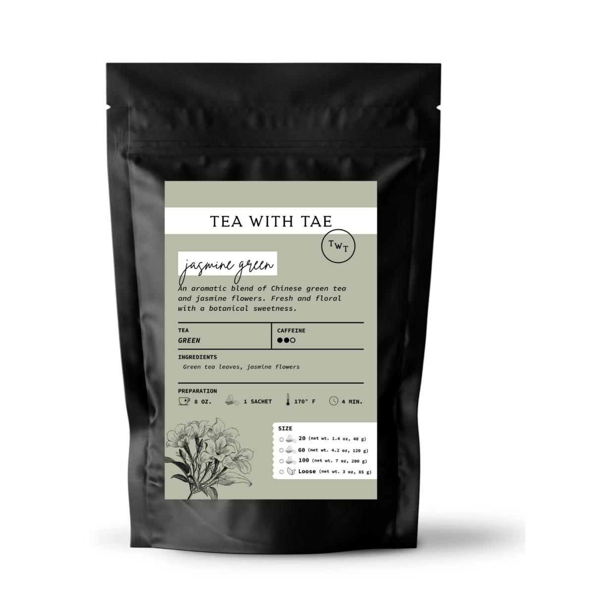 Tea with Tae Jasmine Green Tea Pouch