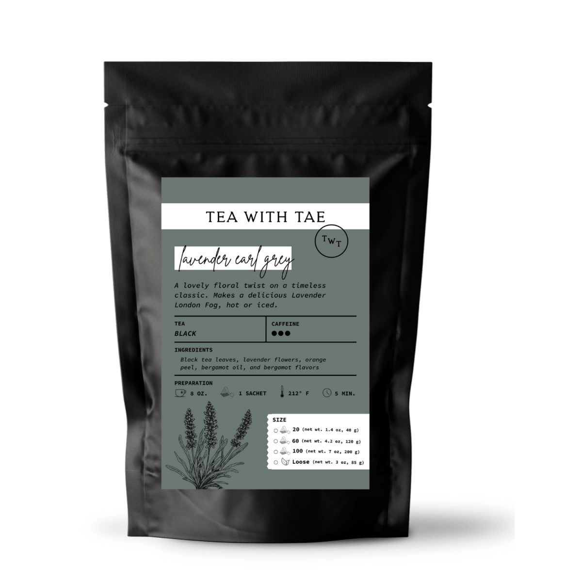 Tea with Tae Lavender Earl Grey Pouch