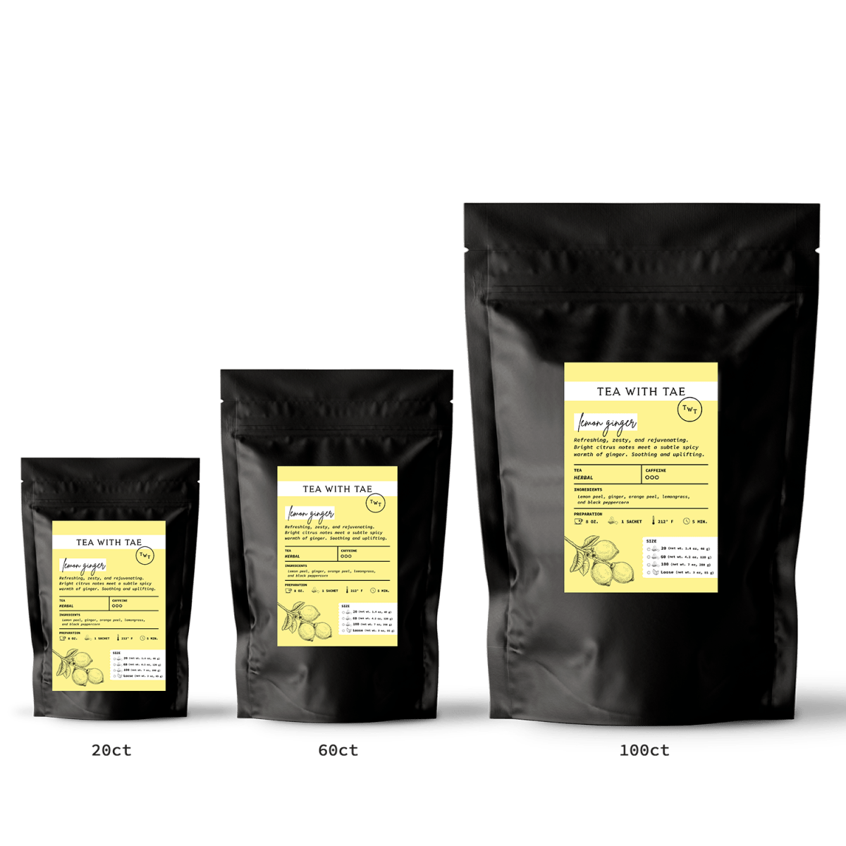 Tea with Tae Lemon Ginger Pouch