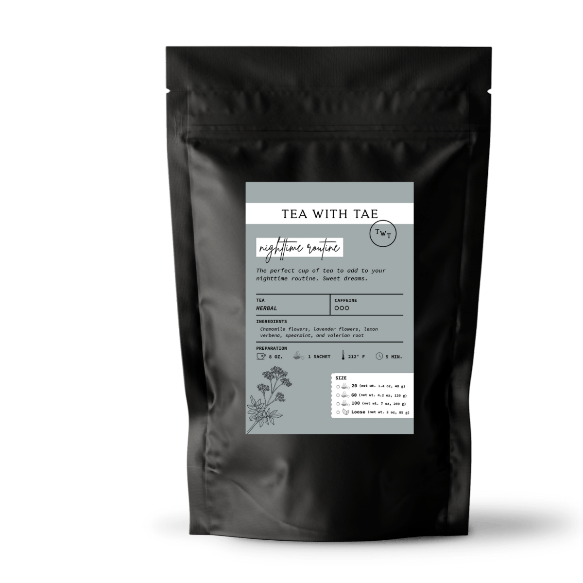 Tea with Tae Nighttime Routine Pouch