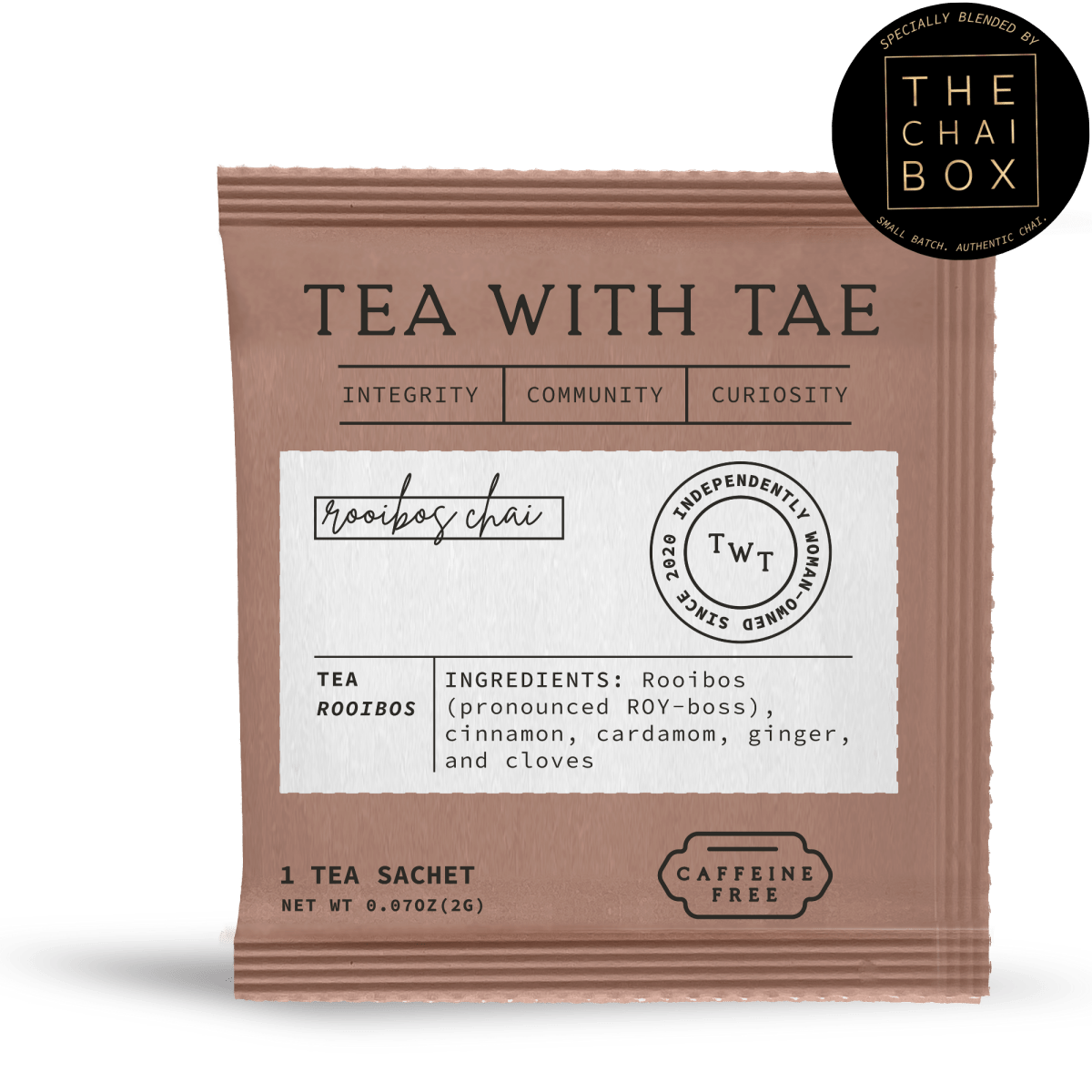 Tea with Tae Rooibos Chai 50 ct. Overwrap Bag