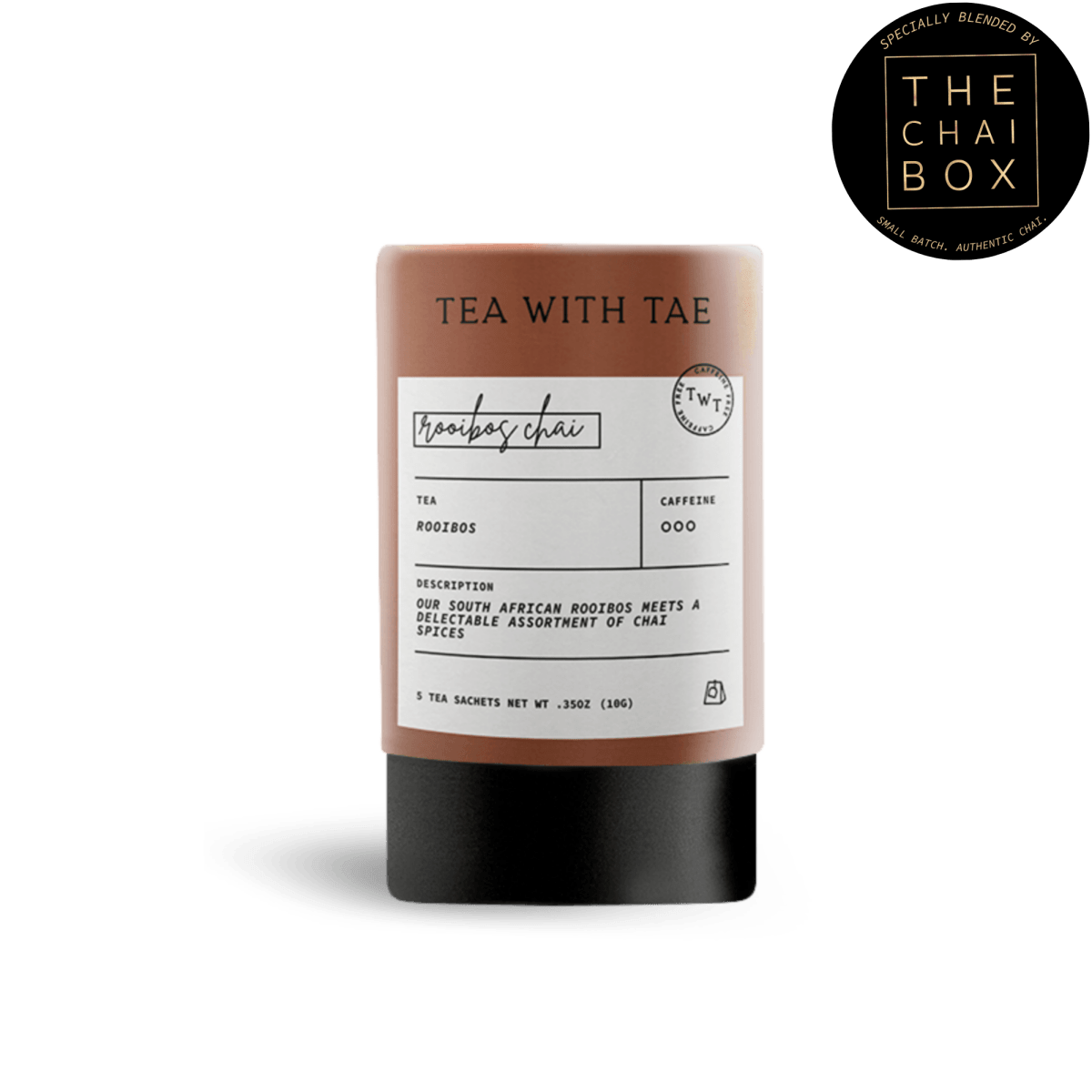 Tea with Tae Rooibos Chai Mini Tea Tube (5 tea bags)