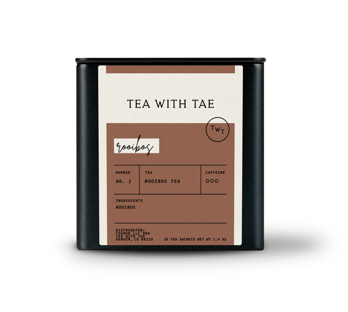 Tea with Tae Rooibos Tea Tin Gift (20 tea sachets)
