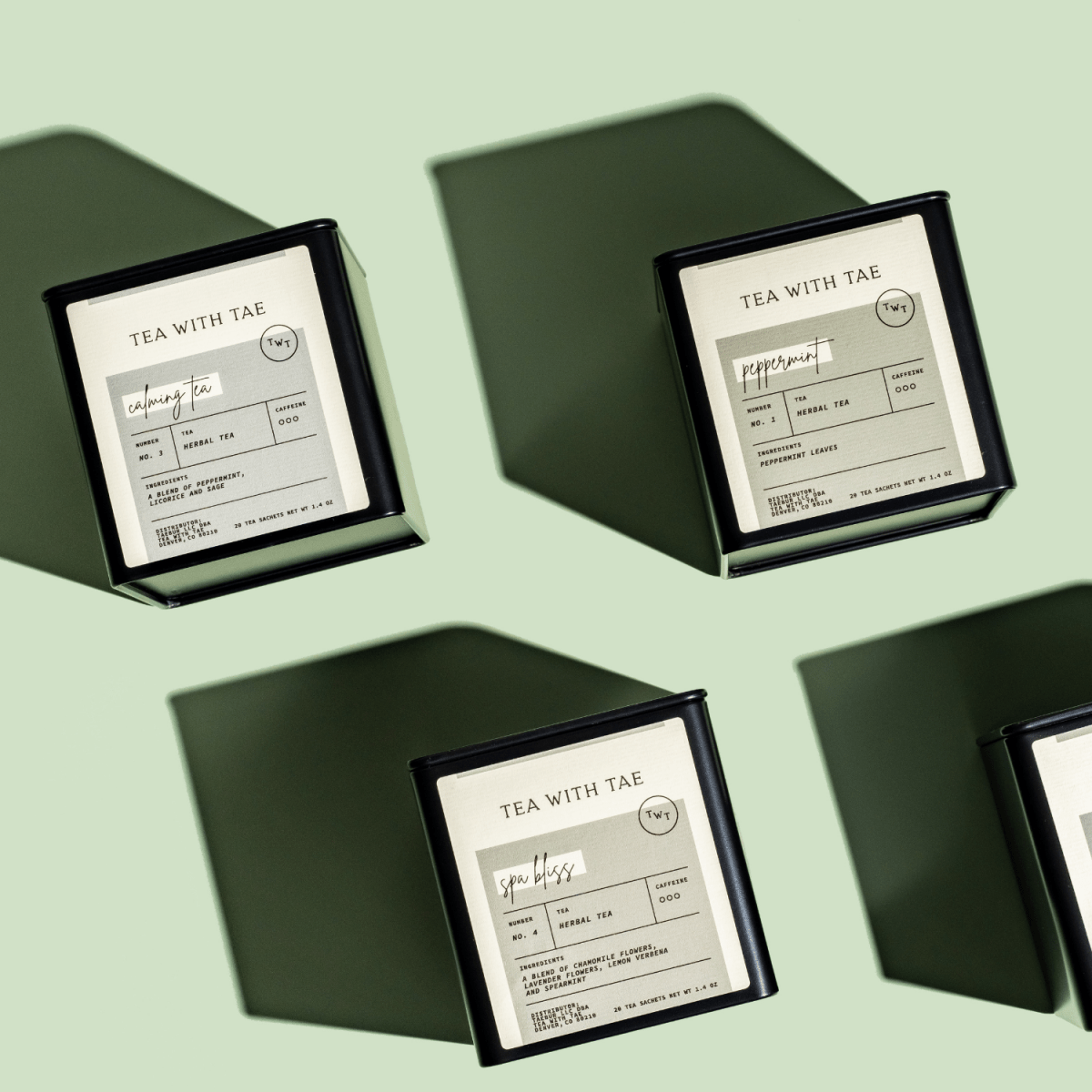 Tea with Tae Spa Bliss Tea Tin Gift (20 tea sachets)