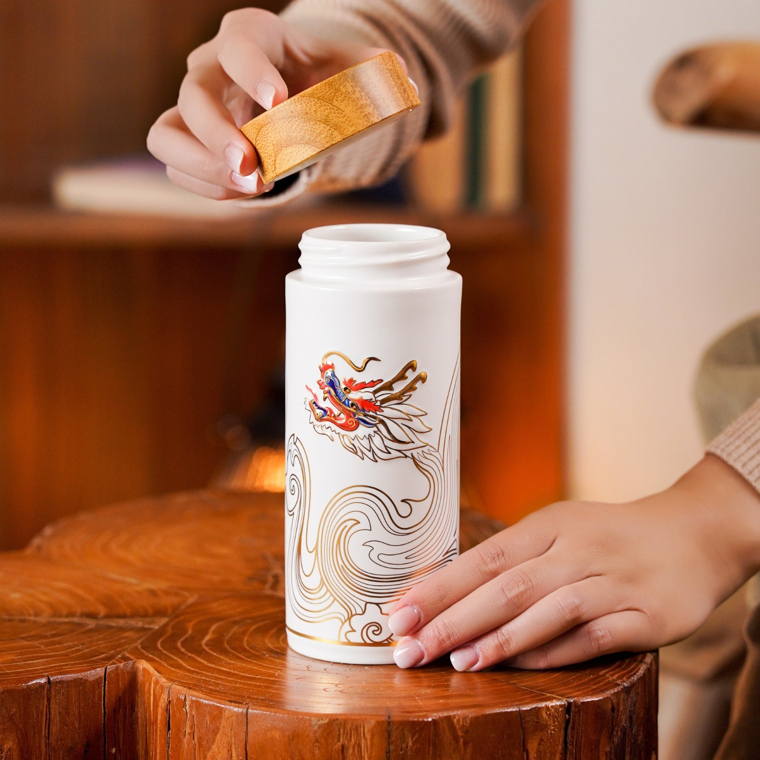Acera Vibrant Dragoncloud Ceramic Tumbler