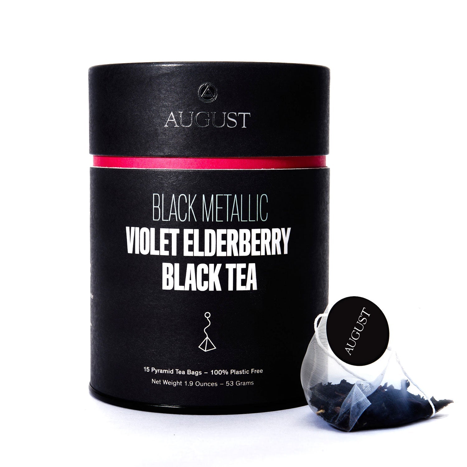 August Black Metallic - Violet Elderberry Black Tea (15 Tea Bags)