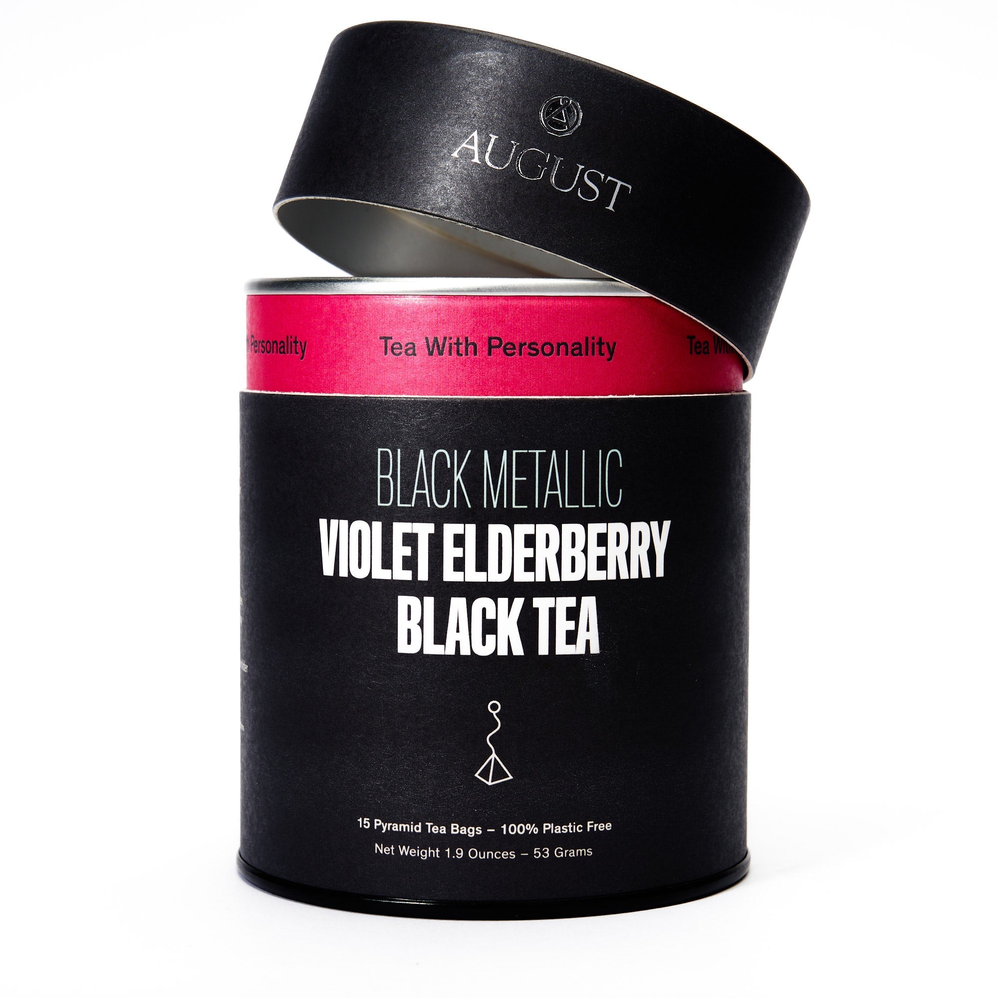 August Black Metallic - Violet Elderberry Black Tea (15 Tea Bags)