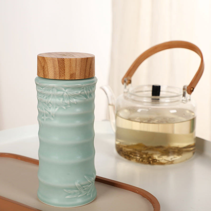 Acera Bamboo Joint Tea Travel Mug - Thumbnail 5