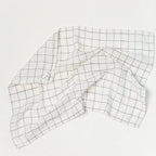 Stone Washed Linen Tea Towel - Windowpane