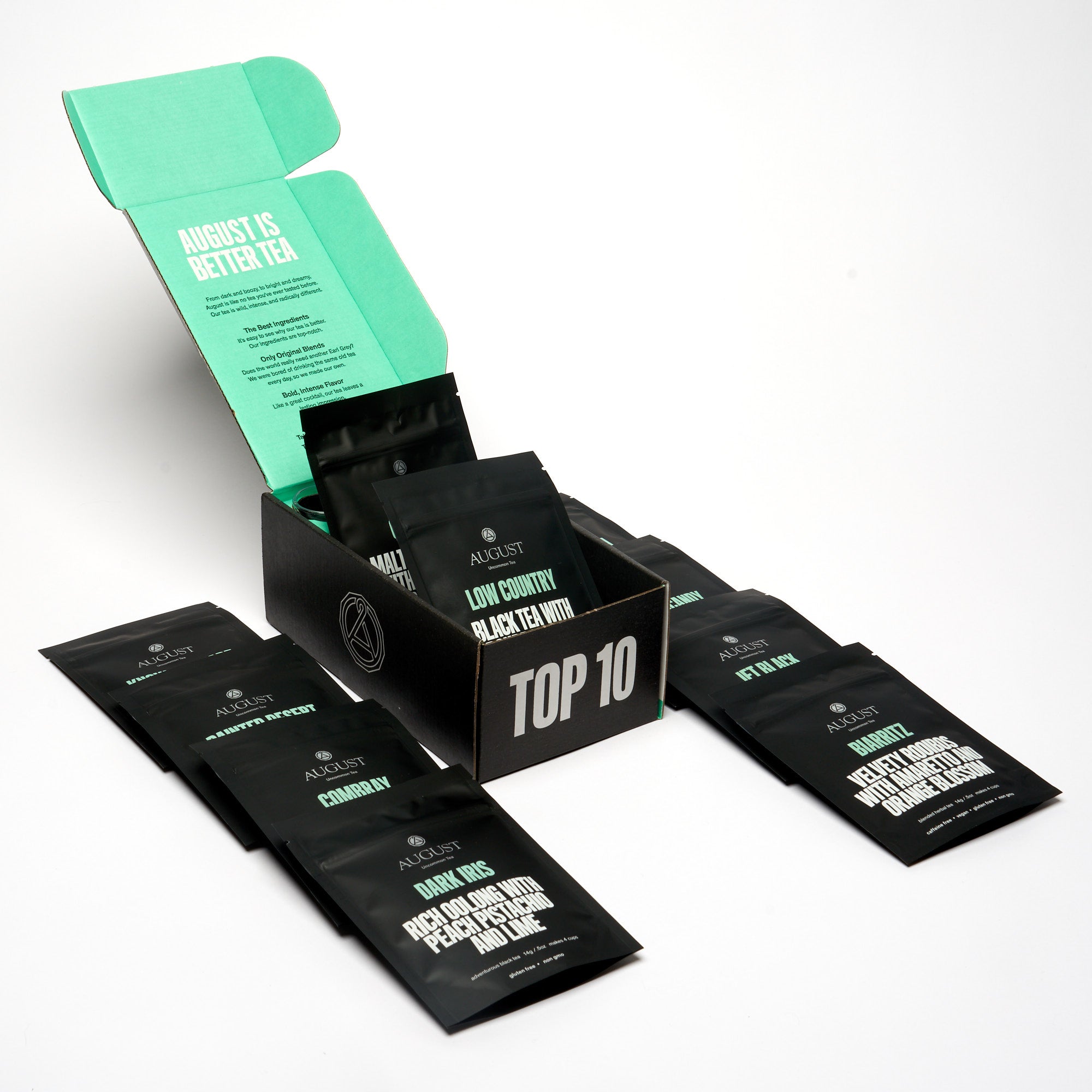 August Top 10 Sampler - Taste Ten Trending Teas