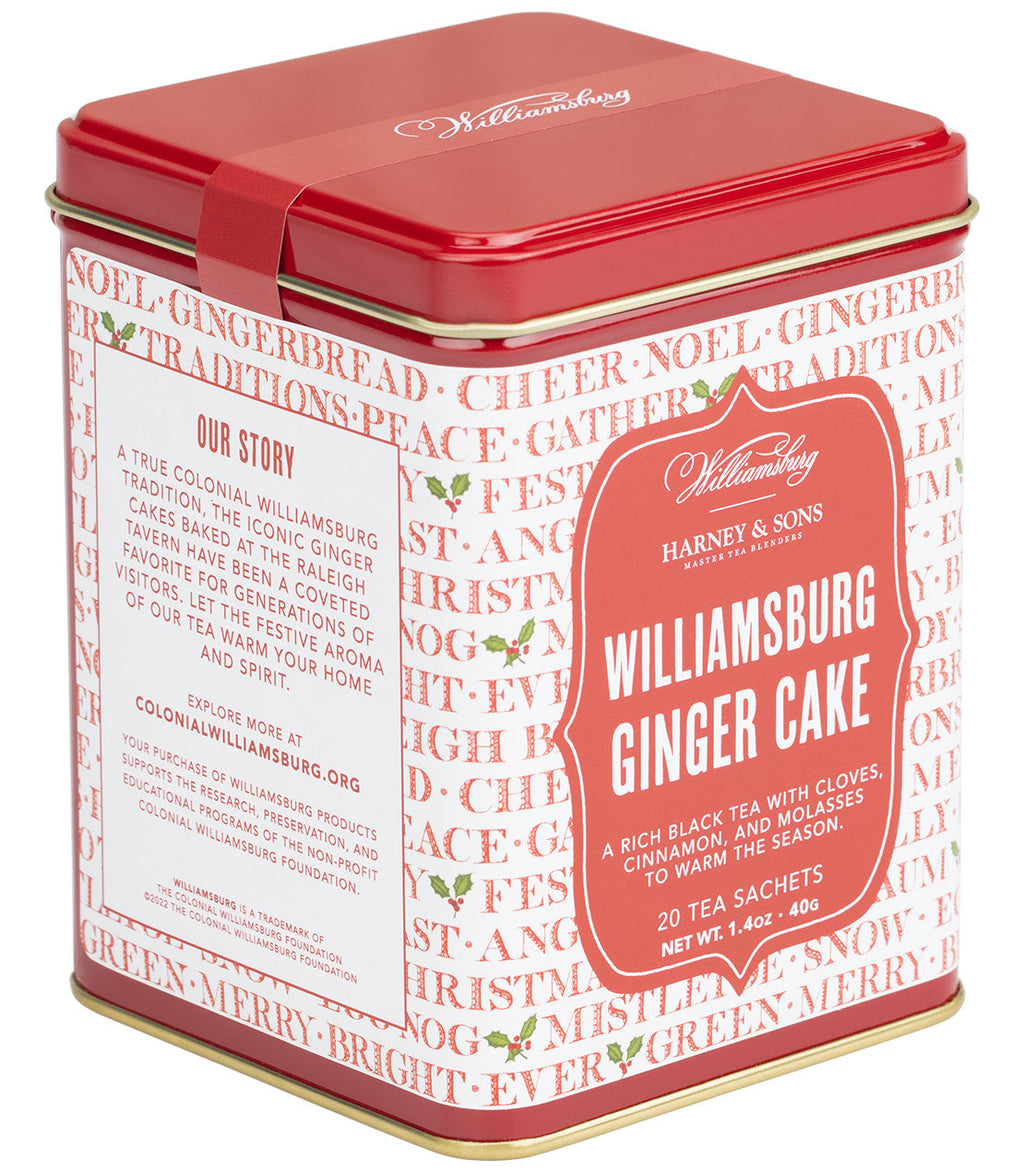 Harney & Sons Williamsburg Ginger Cake, Tin of 20 Sachets
