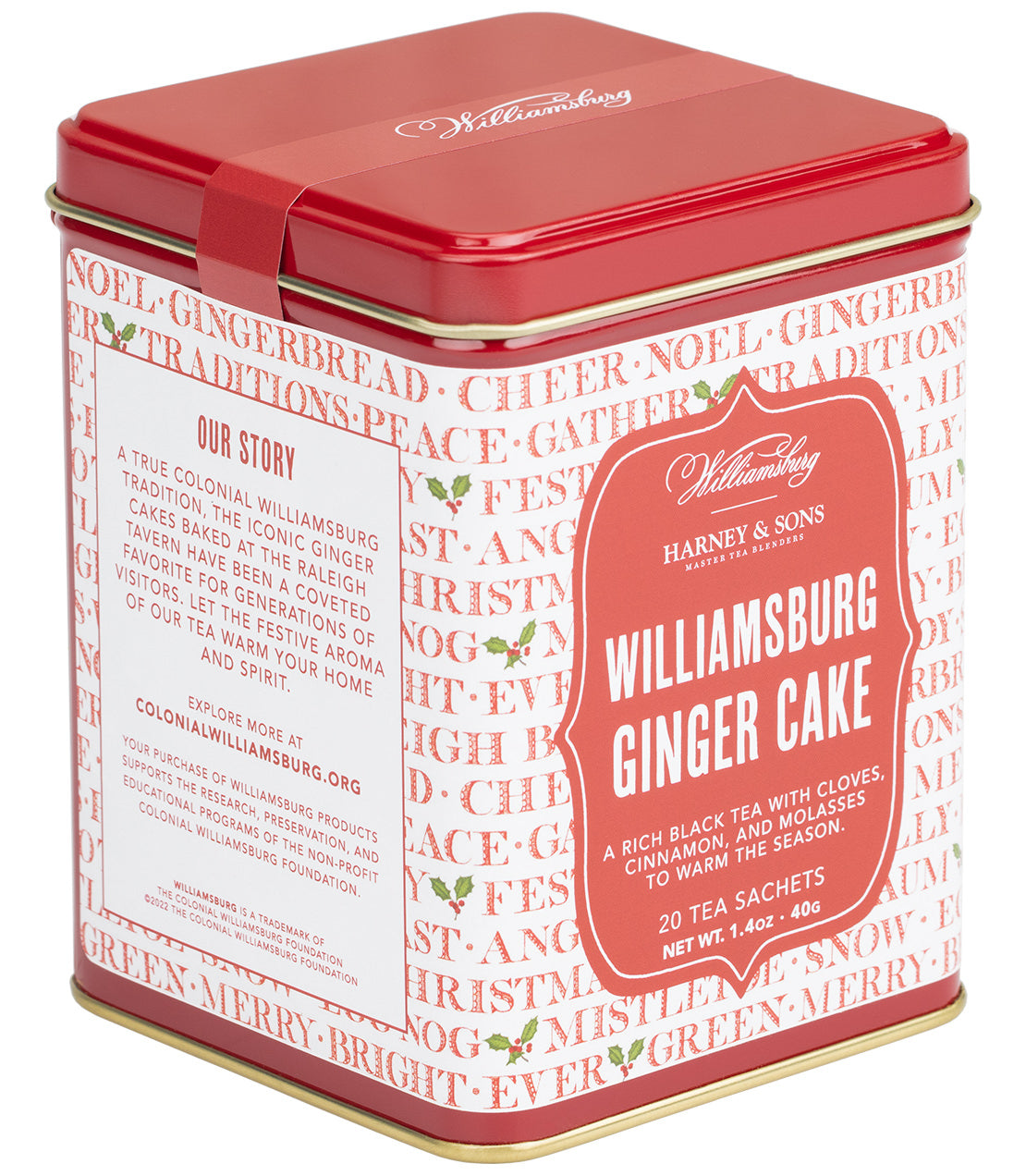 Harney & Sons Williamsburg Ginger Cake, Tin of 20 Sachets