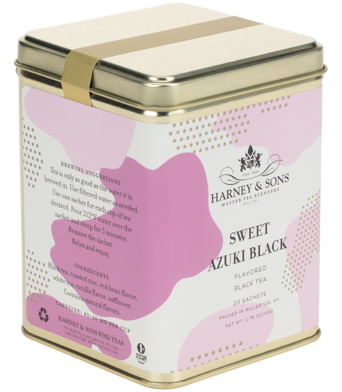 Harney & Sons Sweet Azuki Black, Tin of 20 Sachets