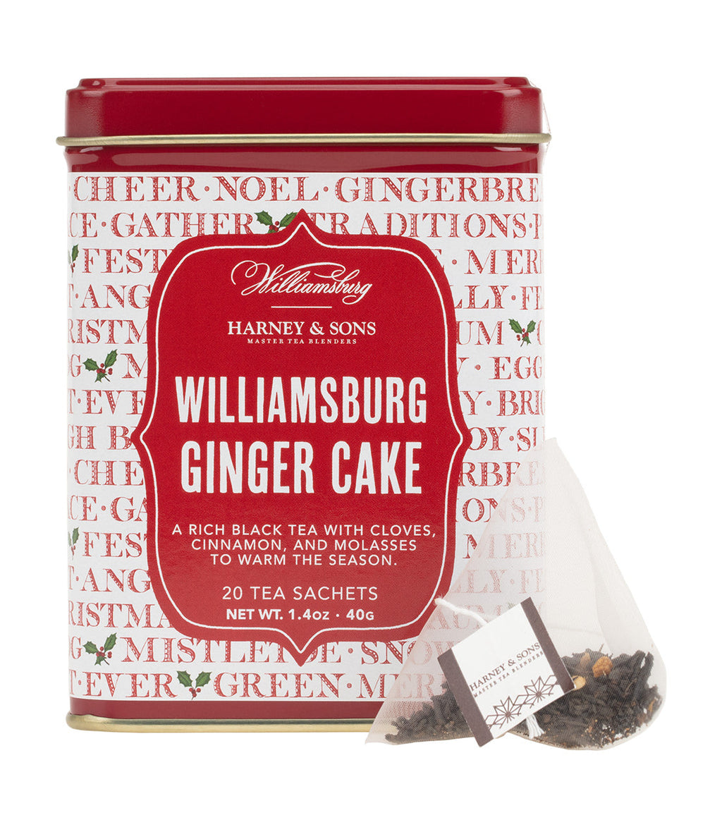 Harney & Sons Williamsburg Ginger Cake, Tin of 20 Sachets