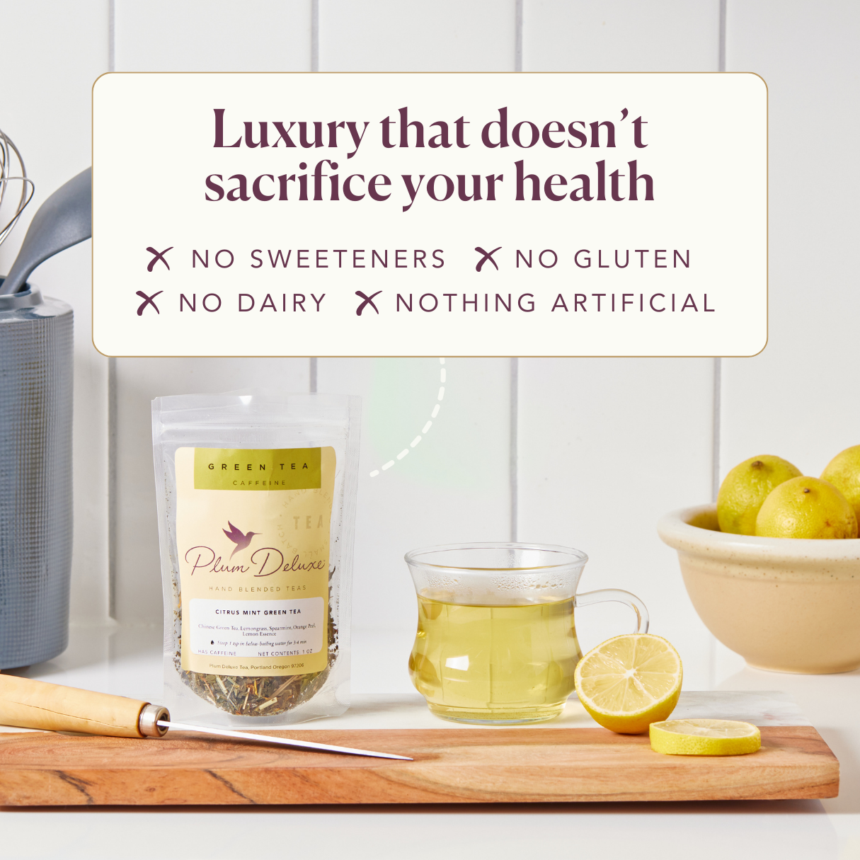 Plum Deluxe Abundance Blend Green Tea (Passionfruit - Elderflower)