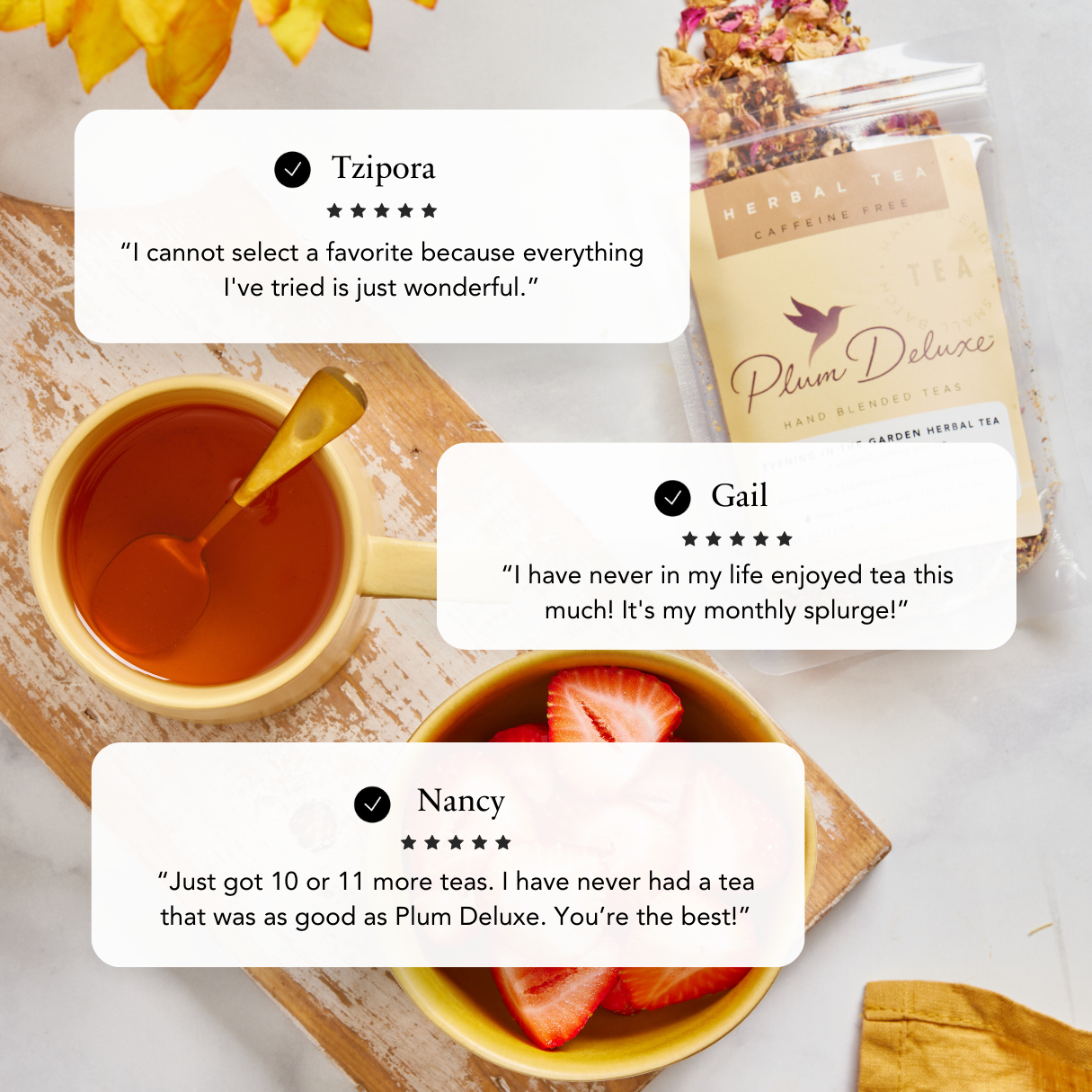 Plum Deluxe No Obligations Decaf Black Tea (Hazelnut - Almond - Cinnamon)
