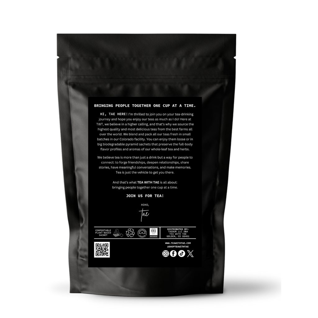 Tea with Tae WuYi Oolong Loose Leaf Pouch (3oz. Loose Leaf Tea)