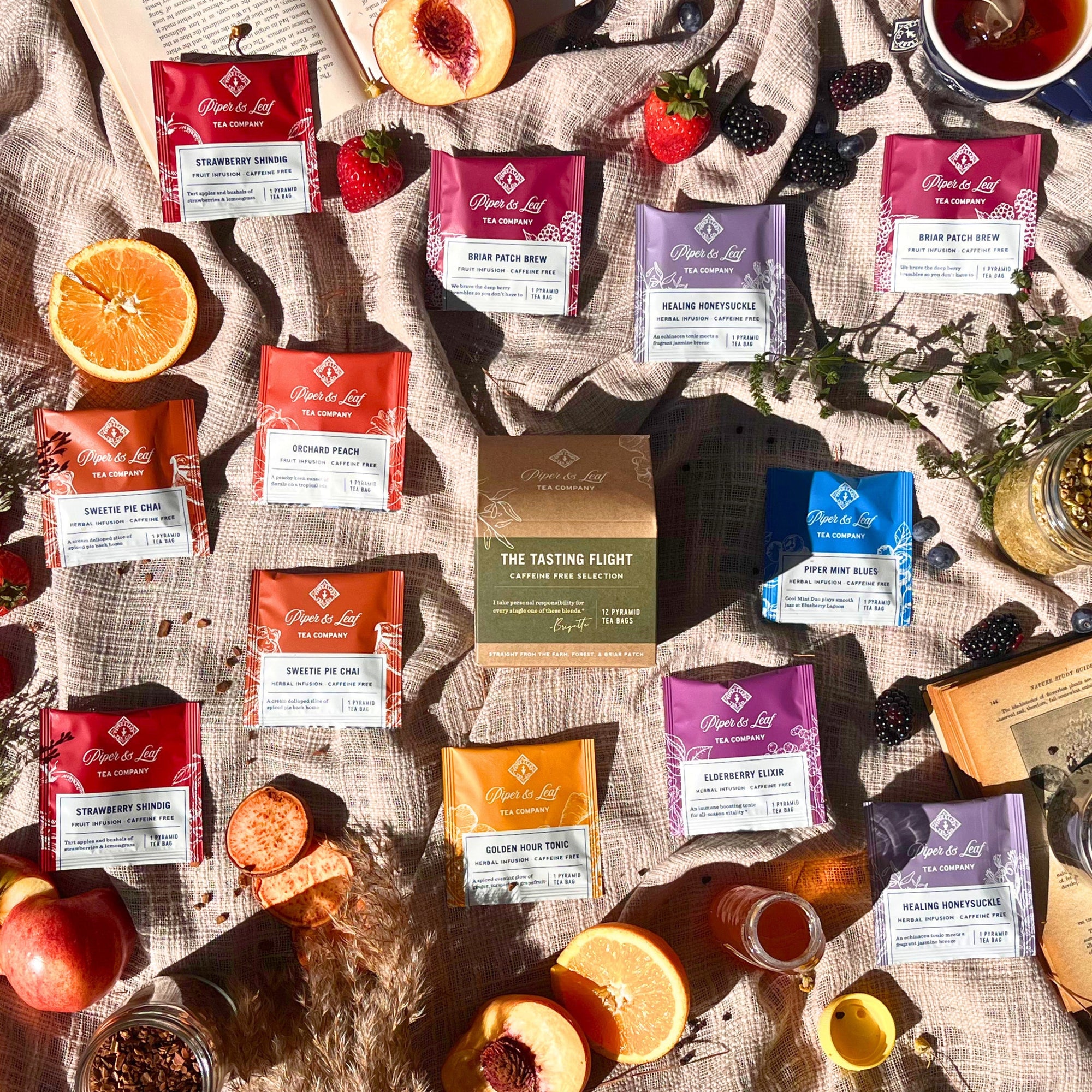 Piper and Leaf Caffeine Free Tasting Flight - Box of 12 Tea Bags
