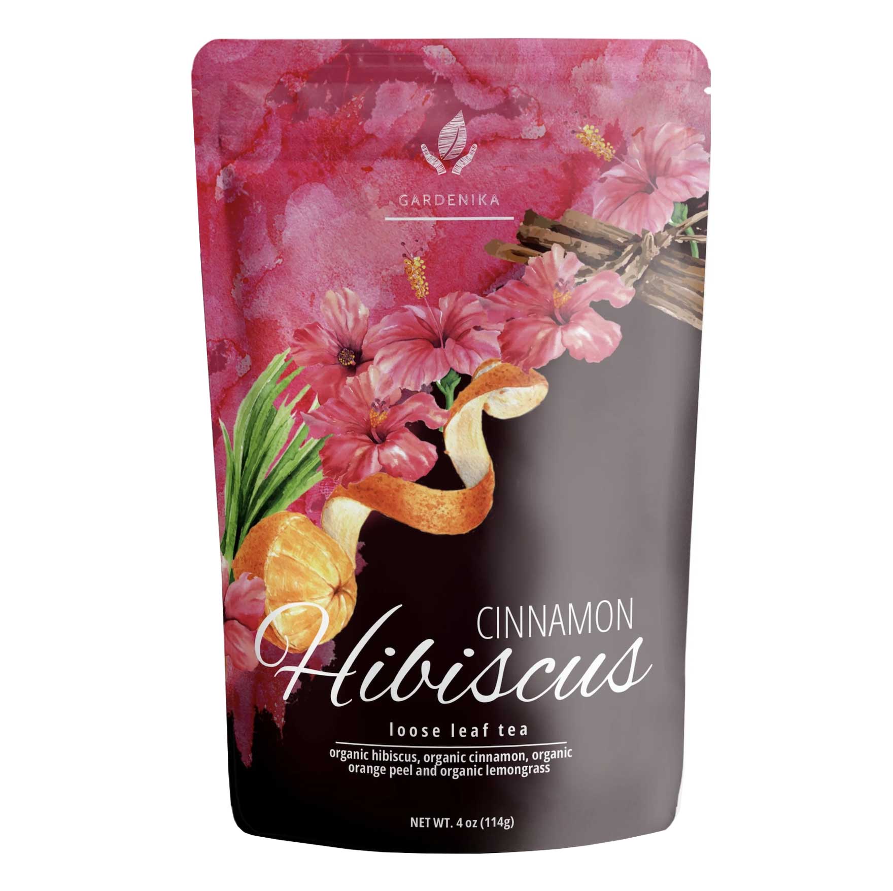 Gardenika Cinnamon Hibiscus Loose Tea – Organic & Caffeine-Free