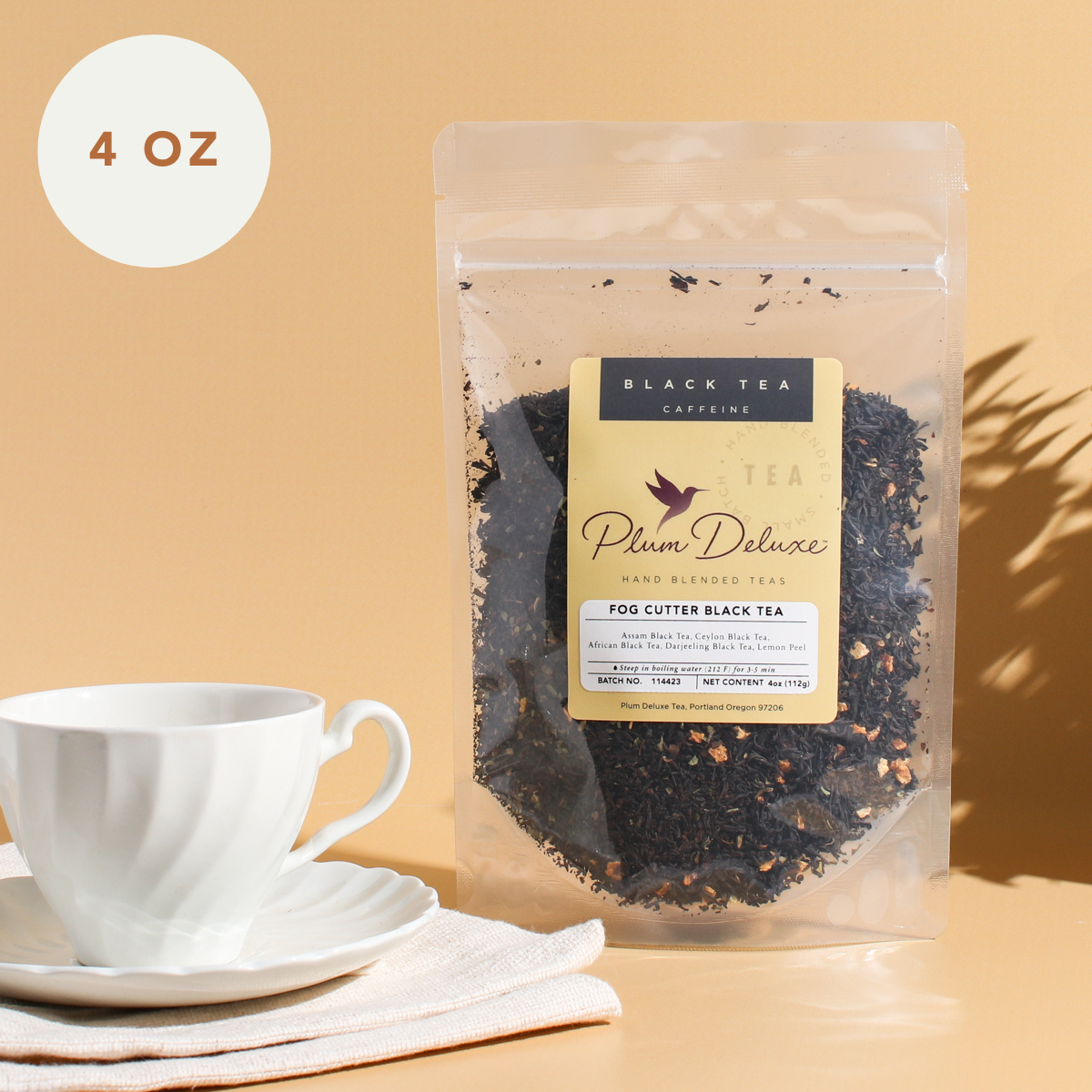 Plum Deluxe Fog Cutter Black Tea (Irish Breakfast w-Hint of Lemon)