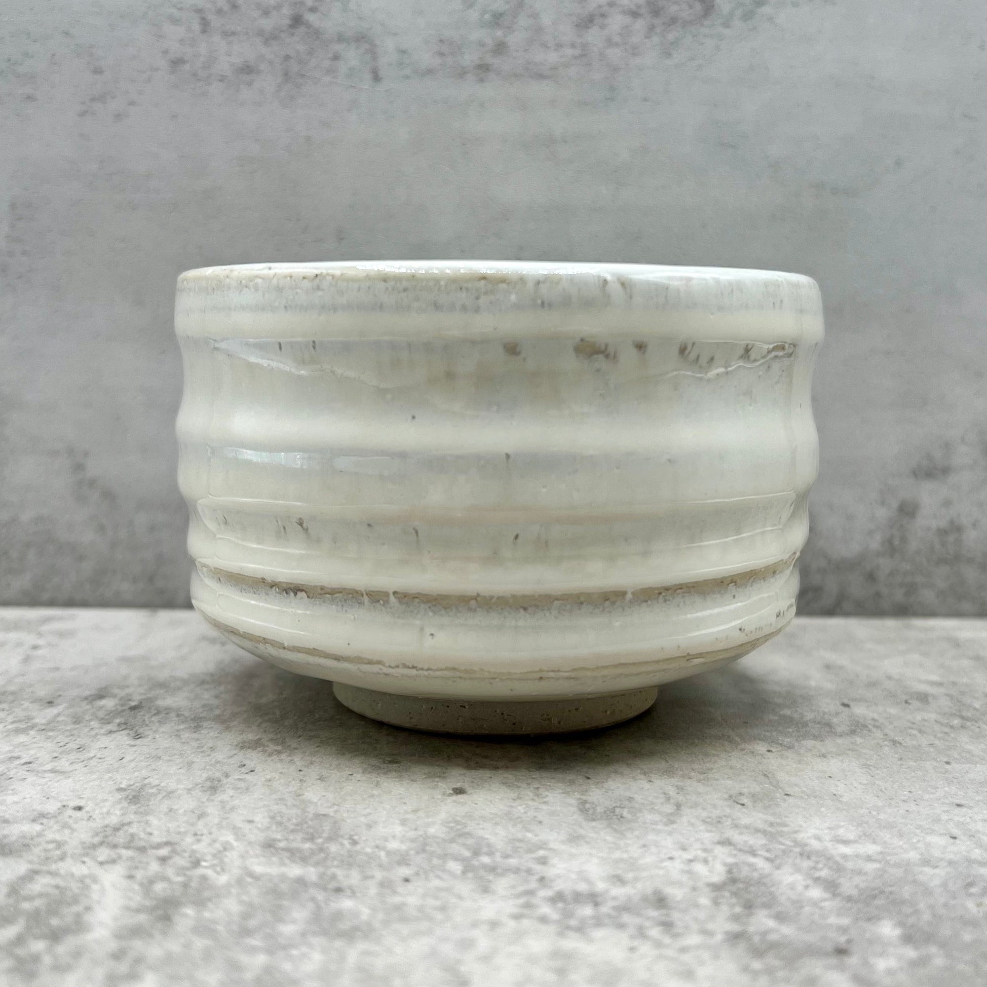 Inoue Tea Shirahagi White Mino-yaki Chawan - Japanese Matcha Bowl