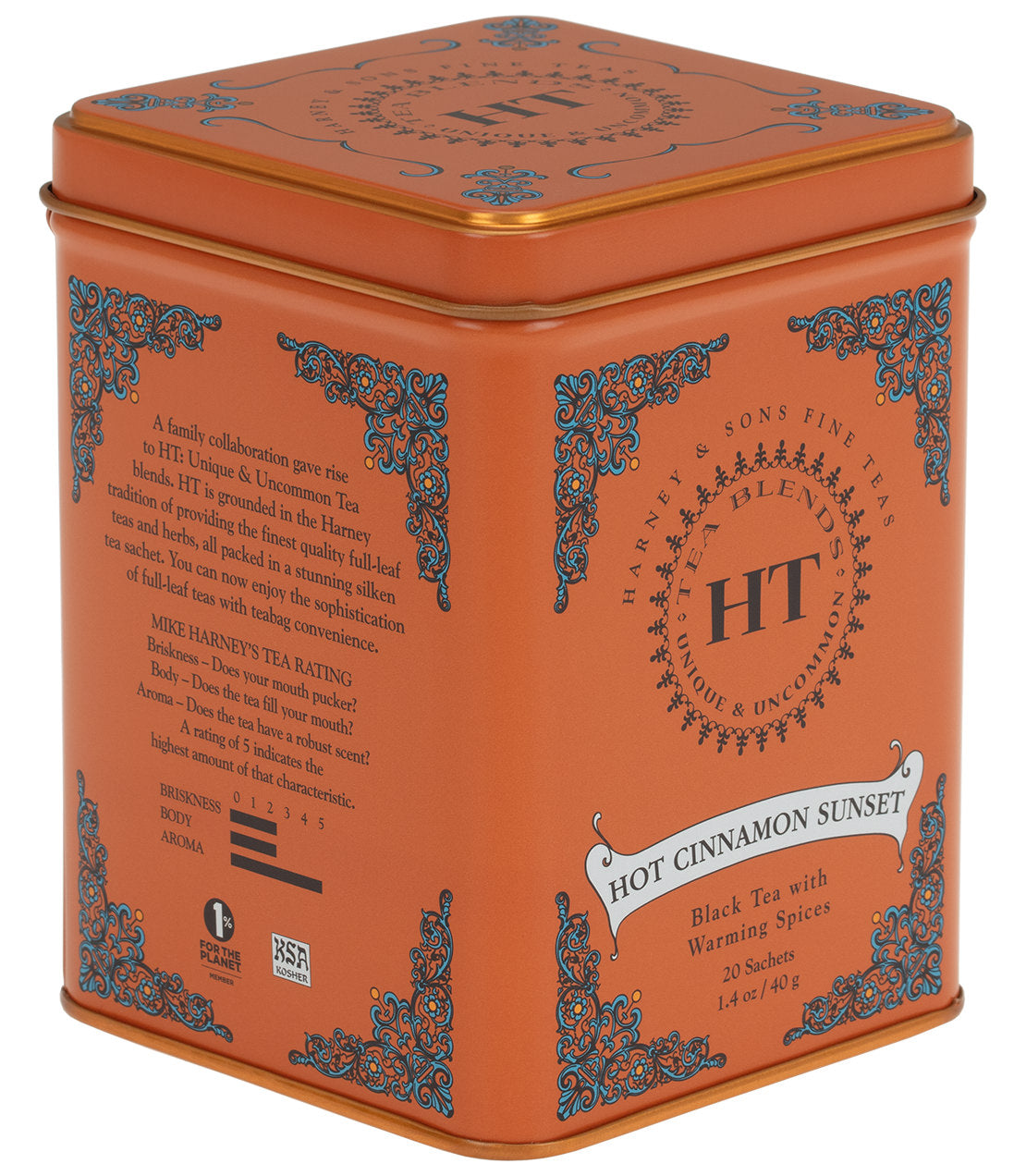 Harney & Sons Hot Cinnamon Sunset, HT Tin of 20 Sachets