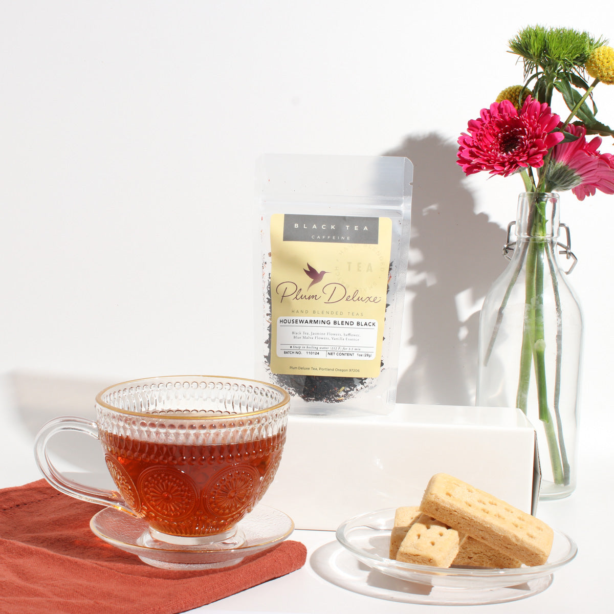 Plum Deluxe Housewarming Blend Black Tea (Vanilla Creme Brulee)