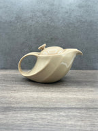 Inoue Tea Rakuchin Beige Mino-yaki Porcelain Kyusu - Japanese Teapot
