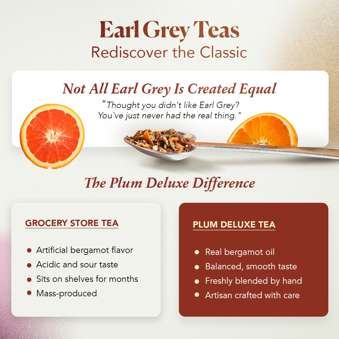 Plum Deluxe Queen's Blend Green Tea (Lemon Crème Earl Grey)
