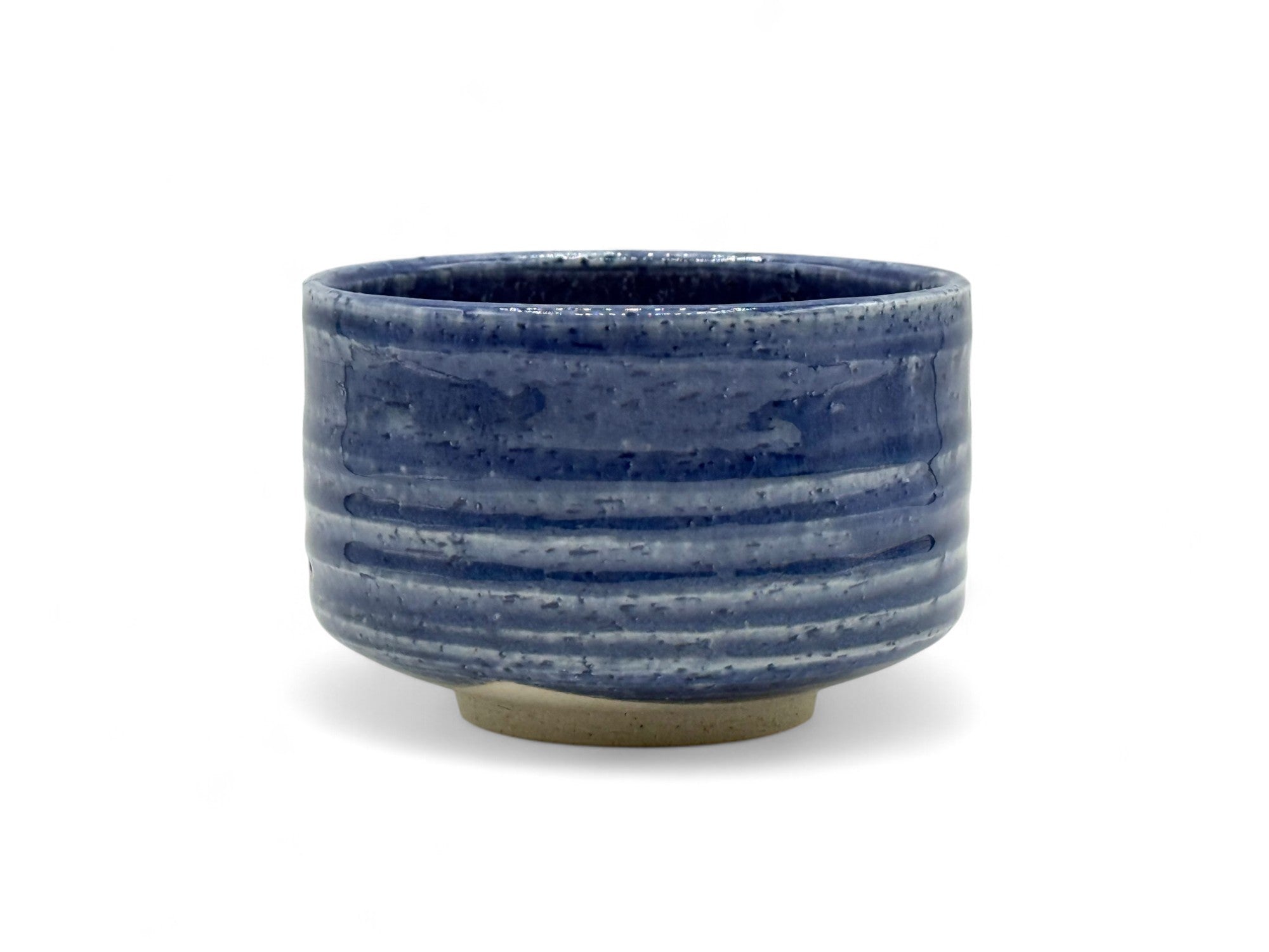 Ranyu Blue Mino-yaki Chawan - Japanese Matcha Bowl - Thumbnail 3