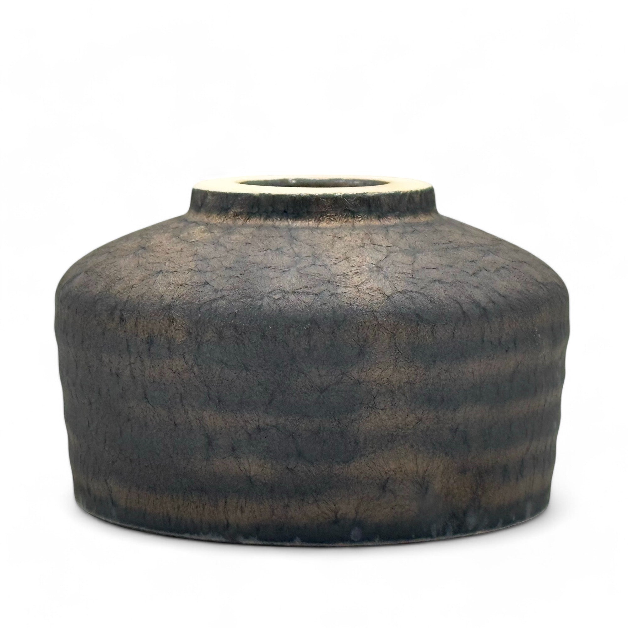 Inoue Tea Kinkessho Bronze Mino-yaki Chawan - Japanese Matcha Bowl
