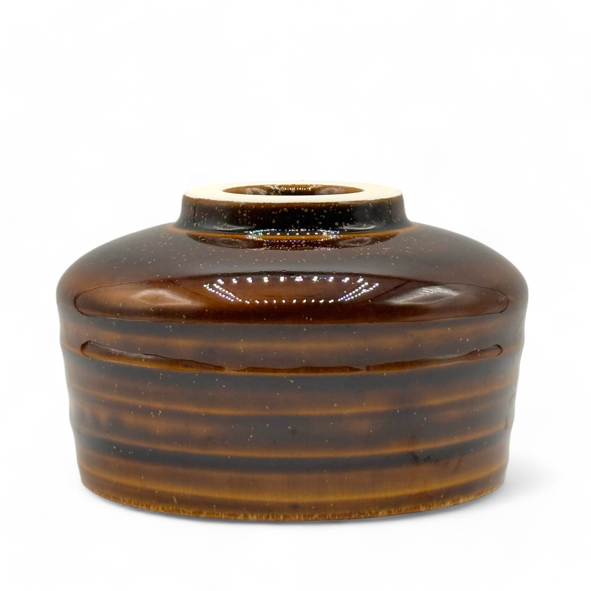 Ame Kessho Brown Mino-yaki Chawan - Japanese Matcha Bowl - Thumbnail 4