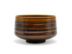 Inoue Tea Ame Kessho Brown Mino-yaki Chawan - Japanese Matcha Bowl